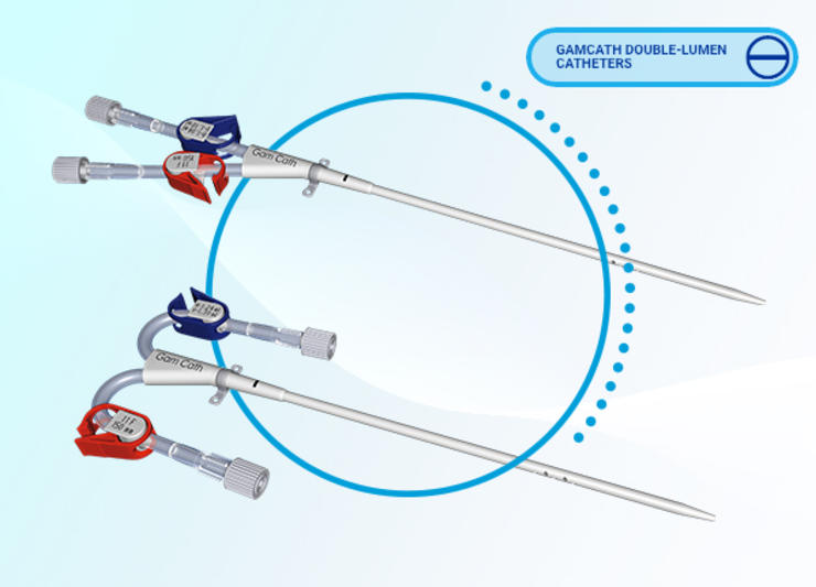 GamCath double lumen catheters