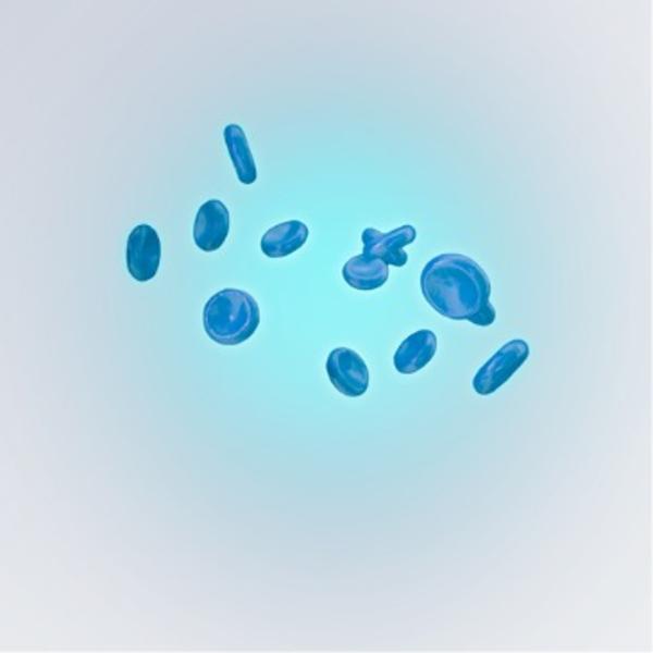 Flowing blood cells