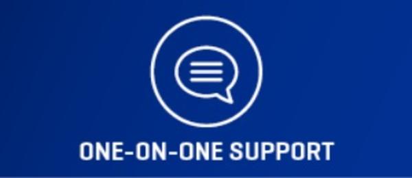 One-on-one support (message icon)
